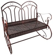 Banca metalica Balansor Outsunny cu 2 locuri, stil Vintage, Finisaj in Bronz | Aosom Romania