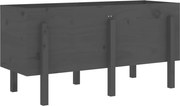 vidaXL Strat înălțat de grădină, gri, 121x50x57 cm, lemn masiv de pin