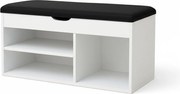 Dulap pentru pantofi cu loc de șezut TRIA, 80 x 43 x 30 cm, alb