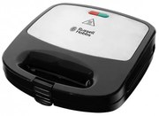 Sandwich maker Russell Hobbs Fiesta Deep Fill 24540-56 3in1, 750 W, 4 sandwich-uri, 3 placi diferite, Otel inoxidabil, Negru