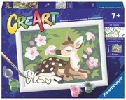 CREART PICTURA PE NUMERE PENTRU COPII PUI DE CAPRIOARA SI FLORI - RAVENSBURGER (RVSPBN20178)