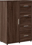 vidaXL Servantă, stejar maro, 60x31x84 cm, lemn prelucrat