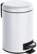 Wenko Coș de gunoi cu pedală Leman 3 l, alb, 3 l