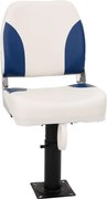 vidaXL Set 1 scaun pliabil pentru barcă, albastru și alb, 41x36x48 cm