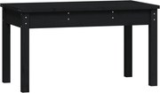 vidaXL Bancă de grădină, negru, 80x44x45 cm, lemn masiv de pin