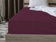 Cearsaf Jersey cu lycra visiniu inchis 90 x 200 cm