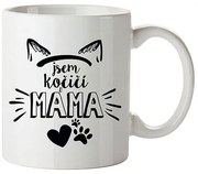 Cană din ceramică Bohemia Gifts - Sunt o mamă de pisică, 350 ml