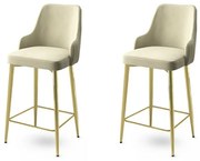 Set de scaune de bar Enox Cream and Gold, 2 buc., 2 buc.