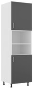 Corp Turn Karo, 2 Usi, cu spatiu cuptor, Antracit/Alb, 60 x 57 x 210 cm