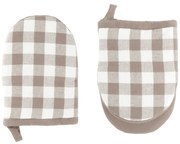 Set de mănuși de bucătărie 2 buc. din bumbac Gingham – Tiseco Home Studio