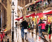 Pictura pe numere cu un cadru "Cuplu îndrăgostit 4" 50x40 cm