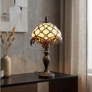 BRILAGI - Lampă de masă Tiffany din vitralii IVORY 1xE27/60W/230V