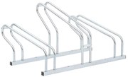 vidaXL Suport de sine stătător pentru 3 biciclete, oțel galvanizat