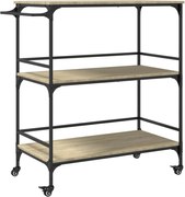 vidaXL Cărucior de bucătărie stejar sonoma 100,5x50x105 cm lemn