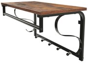 Cuier de perete HENRY, 60x30x32cm, negru/maro Vasagle