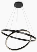Lustra suspendata LED 2 inele negre Rim