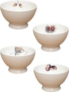Set 4 boluri, din ceramica, cu motive de toamna, Carouge