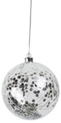 Räder Ornament mare din sticla LED cu confetti