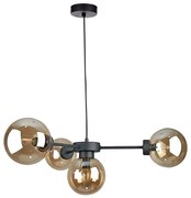 Lustră pe cablu KALIOPE II 4xE14/50W/230V negru/bej fumuriu