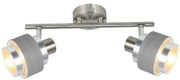 Aplica 2 spoturi design modern BASIL crom satin 5380 RX