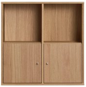 Bibliotecă în culoare naturală cu aspect de lemn de stejar suspendată 70x70 cm Mistral – Hammel Furniture