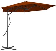 vidaXL Umbrelă de grădină, stâlp din oțel, cărămiziu, 300x230 cm