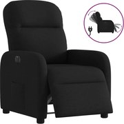 vidaXL Fotoliu rabatabil electric, negru, material textil