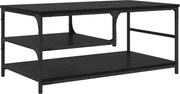vidaXL Masă de cafea Stejar Negru 90 x 49 x 40 cm Lemn compozit