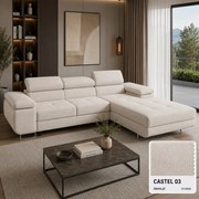 Coltar Extensibil Willson Tip 270, Dimensiuni 277x200 Cm, Lada depozitare, Tetiere Reglabile, Stofa Castel Easy Clean-Multiple Variante Culori