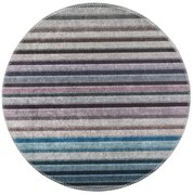 Covor albastru/gri lavabil rotund ø 120 cm – Vitaus