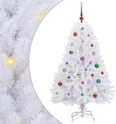 vidaXL Brad de Crăciun artificial cu ramuri articulare Alb 150 cm