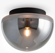 Plafoniera stil minimalist modern Glassy negru/fumuriu