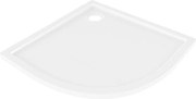 Mexen Flow brodzik semi-rotund slim 100 x 100 cm, alb lucios - 46Q101010