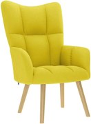 vidaXL Scaun de relaxare Tesatura galben deschis