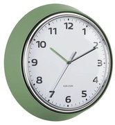 Karlsson 6006GR design ceas de perete verde,diametru 34 cm