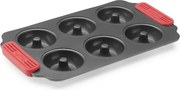 Forma pentru gogosi/donuts Lekue 1009477, 31x18x3 cm, Acoperire ceramica antiaderenta, Otel, +4°C/+240°C, Negru
