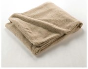 Pătură bej din polar/fleece 180x220 cm Curly Wooly – douceur d'intérieur
