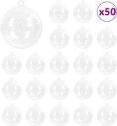 vidaXL Set de Globuri de Crăciun 50 pcs Transparent Ø 5 cm