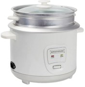 Oala electrica pentru fiert orez Royalty Line RL-RC18.10D, 700 W, 1.8L, Oprire automata Alb