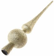 Vârf de plastic pentru bradul de Crăciun, auriu