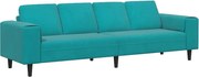 vidaXL Canapea pentru living Turcoaz 250 x 188 x 76 cm