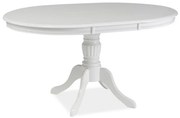 Masa extensibila alba Olivia - L 106-141 x l 106 x h 76 cm