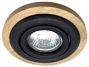 Plafonieră pentru tavan fals TOBBY 1x GU10/20W/230V Ø 11,5 cm stejar/negru