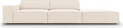 Canapea 3 locuri cotiera dreapta, Jodie, Micadoni Home, BL, 262x102x70 cm, catifea, bej deschis