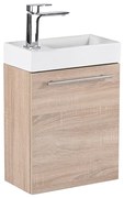 Mobilier de baie fantastic, cu lavoar, în culoarea stejarului Sonoma