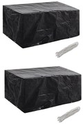 vidaXL Huse mobilier grădină 2 buc. 180x140 cm set poliratan 8 ocheți