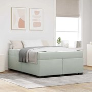 vidaXL Cadru de pat cu saltea Gri deschis 160 x 200 cm Catifea
