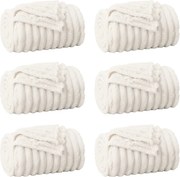 vidaXL Pături de aruncat 6 pcs Crem 150 x 130 cm Molton