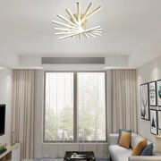 Lustră LED cu 9 surse de iluminare, 164W, cu telecomandă – Design elegant auriu