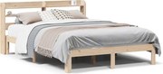 vidaXL Cadru de pat cu tăblie, 150x200 cm lemn masiv pin